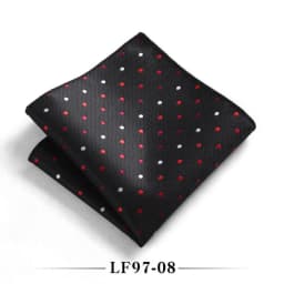 23cm Classic Polka Dot Men Pocket Square Formal Suit Handkerchief Groom Wedding Chest Scarf Black Red Blue Green Polyester Hanky