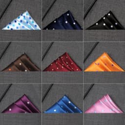 23cm Classic Polka Dot Men Pocket Square Formal Suit Handkerchief Groom Wedding Chest Scarf Black Red Blue Green Polyester Hanky