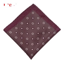 Men's Handkerchief for Paisley Artificial Silk Scarf For Man Dot Pocket Towel Square Scarf Chest Towel for Wedding Flower Print