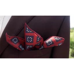 2025 New Floral Printed Pocket Square For Men Formal Silky Soft Handkerchief Wedding Suit Accessories Fashion Brown Yellow Hanky