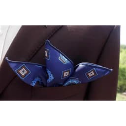2025 New Floral Printed Pocket Square For Men Formal Silky Soft Handkerchief Wedding Suit Accessories Fashion Brown Yellow Hanky