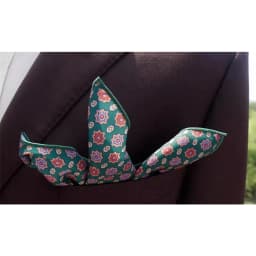 2025 New Floral Printed Pocket Square For Men Formal Silky Soft Handkerchief Wedding Suit Accessories Fashion Brown Yellow Hanky