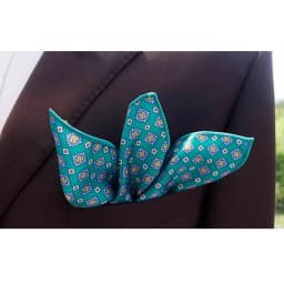 2025 New Floral Printed Pocket Square For Men Formal Silky Soft Handkerchief Wedding Suit Accessories Fashion Brown Yellow Hanky