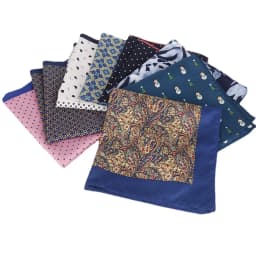 Fashion Large 32cm Silky Handkerchief Men Paisley Dots Floral Pocket Square Casual Soft Luxury White Hanky Wedding Suit Hankies