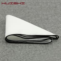 New Hanky Men's White Pocket Square Cotton Solid Color Handkerchief Chest Towel Prom Holiday Party Suit Hankies For Mens