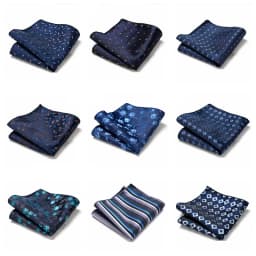 Paisley Hanky Floral Pocket Square Fit Men Suits Wedding Party Fashion Business Handkerchief Navy Blue Pocket Hanky Red Square