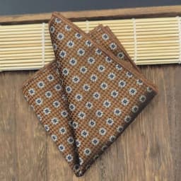 23cm Men's Brown Pocket Square Coffee Color Paisley Striped Handkerchief Suit Formal Dress Accessories Wedding Party Gift Hanky