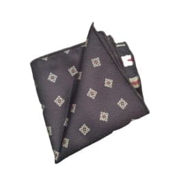 23cm Men's Brown Pocket Square Coffee Color Paisley Striped Handkerchief Suit Formal Dress Accessories Wedding Party Gift Hanky