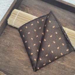 23cm Men's Brown Pocket Square Coffee Color Paisley Striped Handkerchief Suit Formal Dress Accessories Wedding Party Gift Hanky