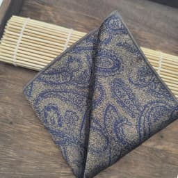 23cm Men's Brown Pocket Square Coffee Color Paisley Striped Handkerchief Suit Formal Dress Accessories Wedding Party Gift Hanky
