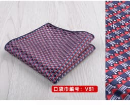 23*23CM Luxury Men's Handkerchief Polka Dot Striped Floral Hankies Polyester Hanky Business Pocket Square Chest Towel Wedding