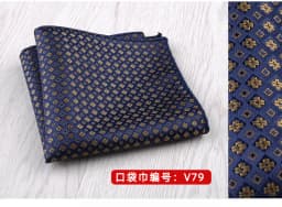 23*23CM Luxury Men's Handkerchief Polka Dot Striped Floral Hankies Polyester Hanky Business Pocket Square Chest Towel Wedding