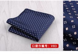 23*23CM Luxury Men's Handkerchief Polka Dot Striped Floral Hankies Polyester Hanky Business Pocket Square Chest Towel Wedding