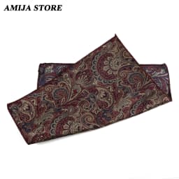 Luxury Design Floral Handkerchiefs Paisley Pattern Pocket Square Ployester Men's Handkerchief For Business Wedding Party Gifts