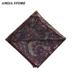 Luxury Design Floral Handkerchiefs Paisley Pattern Pocket Square Ployester Men's Handkerchief For Business Wedding Party Gifts