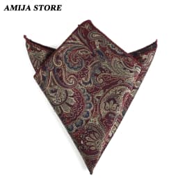 Luxury Design Floral Handkerchiefs Paisley Pattern Pocket Square Ployester Men's Handkerchief For Business Wedding Party Gifts