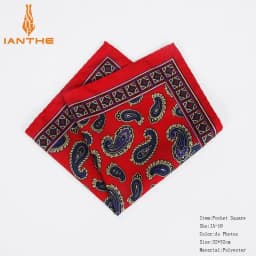 New Fashion Men Handkerchief Pocket Square Popular 32 X 32CM Large Man Paisley Dot Chest Hankies For Wedding Men's Suits Hanky
