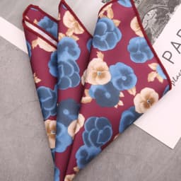 Men's Suit Pocket Square Hongkang Street Style Casual Chest Towel Brown Printed Handkerchief Formal Business Suit Accessories