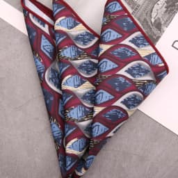 Men's Suit Pocket Square Hongkang Street Style Casual Chest Towel Brown Printed Handkerchief Formal Business Suit Accessories
