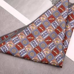 Men's Suit Pocket Square Hongkang Street Style Casual Chest Towel Brown Printed Handkerchief Formal Business Suit Accessories