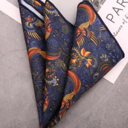 Men's Suit Pocket Square Hongkang Street Style Casual Chest Towel Brown Printed Handkerchief Formal Business Suit Accessories