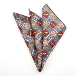 Men's Suit Pocket Square Hongkang Street Style Casual Chest Towel Brown Printed Handkerchief Formal Business Suit Accessories
