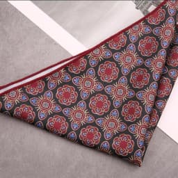 Men's Suit Pocket Square Hongkang Street Style Casual Chest Towel Brown Printed Handkerchief Formal Business Suit Accessories