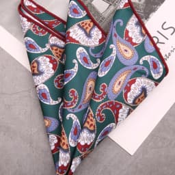 Men's Suit Pocket Square Hongkang Street Style Casual Chest Towel Brown Printed Handkerchief Formal Business Suit Accessories
