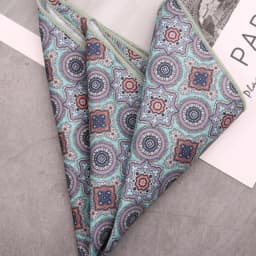 Men's Suit Pocket Square Hongkang Street Style Casual Chest Towel Brown Printed Handkerchief Formal Business Suit Accessories