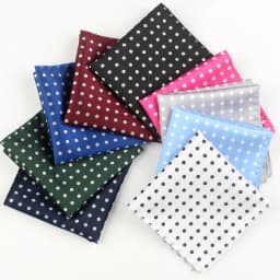 23cm Polka Dot Pocket Square Mens Polyester Soft Handkerchief Business Formal Scarf Pocket Towel Wedding Hosting Banquet Chest
