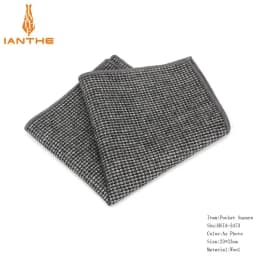 High Quality Hankerchief Scarves Vintage Wool Hankies Men's Pocket Square Handkerchiefs Striped Solid Pocket Hanky 23*23cm
