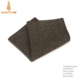 High Quality Hankerchief Scarves Vintage Wool Hankies Men's Pocket Square Handkerchiefs Striped Solid Pocket Hanky 23*23cm