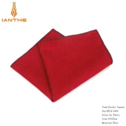 High Quality Hankerchief Scarves Vintage Wool Hankies Men's Pocket Square Handkerchiefs Striped Solid Pocket Hanky 23*23cm