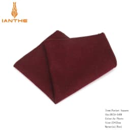 High Quality Hankerchief Scarves Vintage Wool Hankies Men's Pocket Square Handkerchiefs Striped Solid Pocket Hanky 23*23cm