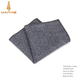 High Quality Hankerchief Scarves Vintage Wool Hankies Men's Pocket Square Handkerchiefs Striped Solid Pocket Hanky 23*23cm