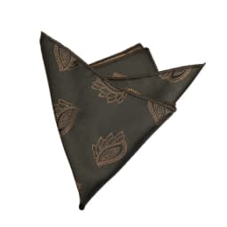2026 Fashion Mens 23cm Pocket Square Luxury Polyester Handkerchief Colorful Brown Paisley Hanky Wedding Groom Suits Accessories