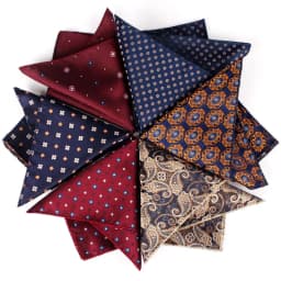 22CM Classic Men Polyester Pocket Square Dot Paisley Floral Handkerchief Business Hanky Wedding Party Chest Tie Suit Accessories