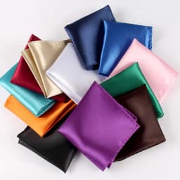 22CM Solid Color Pocket Squre For Men Classic Suit Handkerchief Formal Dress Accessories Black Brown White Chest Towel Hanky