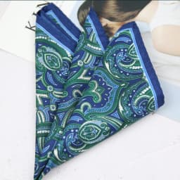 32cm Luxury Men's Paisley Printed Pocket Square Oversized Handkerchief Suit Chest Scarf Solid Red Hanky Formal Dress Accessories