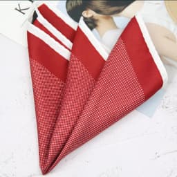 32cm Luxury Men's Paisley Printed Pocket Square Oversized Handkerchief Suit Chest Scarf Solid Red Hanky Formal Dress Accessories