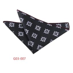 Trendy Brown Pocket Square Men Fashion Navy Flower Striped Handkerchief Small Scarf Wedding Party Suit Accessories Elegant Hanky