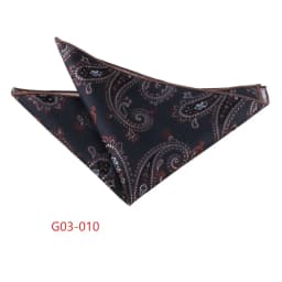 Trendy Brown Pocket Square Men Fashion Navy Flower Striped Handkerchief Small Scarf Wedding Party Suit Accessories Elegant Hanky