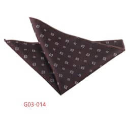 Trendy Brown Pocket Square Men Fashion Navy Flower Striped Handkerchief Small Scarf Wedding Party Suit Accessories Elegant Hanky