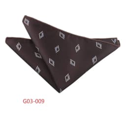 Trendy Brown Pocket Square Men Fashion Navy Flower Striped Handkerchief Small Scarf Wedding Party Suit Accessories Elegant Hanky