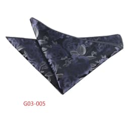 Trendy Brown Pocket Square Men Fashion Navy Flower Striped Handkerchief Small Scarf Wedding Party Suit Accessories Elegant Hanky