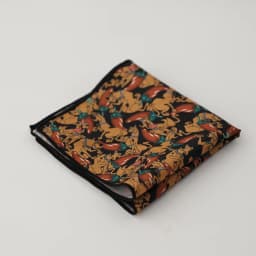 Hongkong Street Style Flower Dots Printed Pocket Square Men Adult Brown Navy Animal Handkerchief Towel Formal Suit Tuxedo Hanky