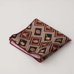 Hongkong Street Style Flower Dots Printed Pocket Square Men Adult Brown Navy Animal Handkerchief Towel Formal Suit Tuxedo Hanky