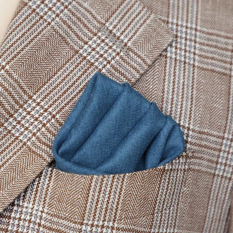 Men Solid Color Pocket Square Cotton White Handkerchief Casual Pocket Towel Neckwear Shirt Suit Accessories Wedding Party Hanky