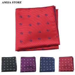 New Design 26*26CM Hankerchief Men's Pocket Square Blue Red Black Skull Hanky Suit Men's Business Wedding Party Chest Towel Snot