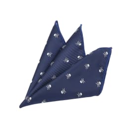 New Design 26*26CM Hankerchief Men's Pocket Square Blue Red Black Skull Hanky Suit Men's Business Wedding Party Chest Towel Snot